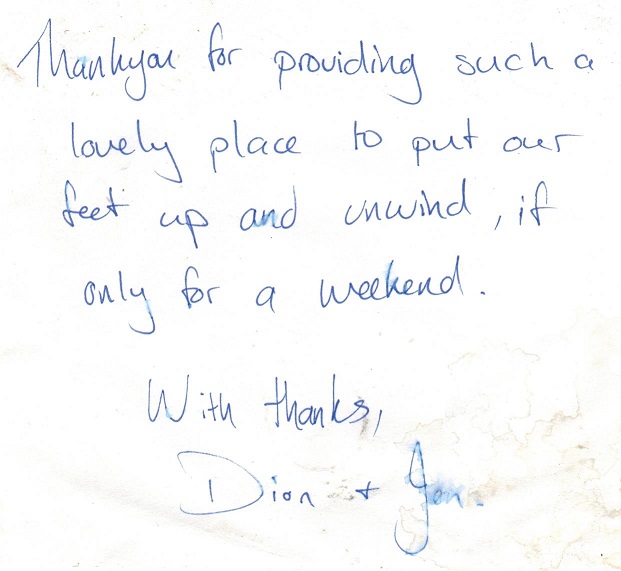 Feedback from Dion and Jen
